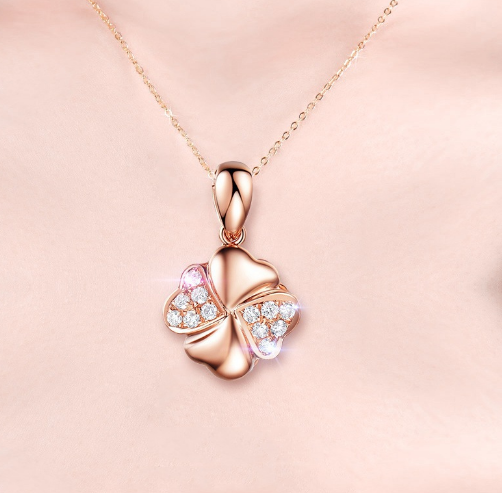 925 Sterling Silver Four-Leaf Clover Necklace