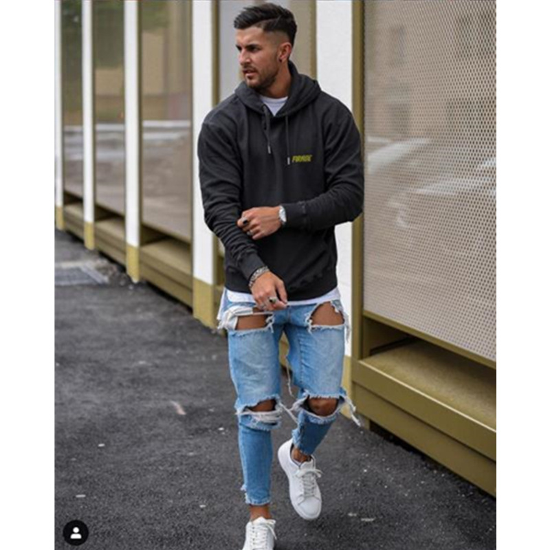 Men's Ripped Skinny Jeans - Stylish Fit