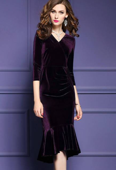 Vintage Velvet Dress 1