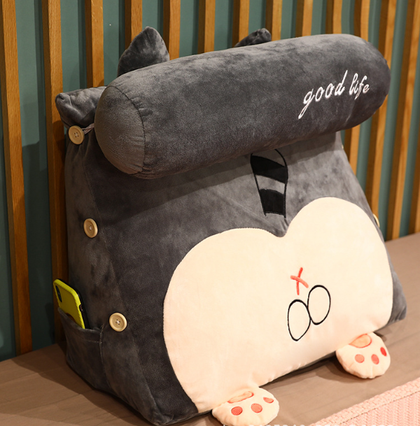 Tatami Cotton Triangle Cushion Bedside Cartoon Sofa Pillow Back Soft Large Backrest Bedroom Tatami Bay Window Bed Modern Chair Waist Pillow