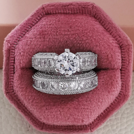 Silver Engagement Ring Image 1