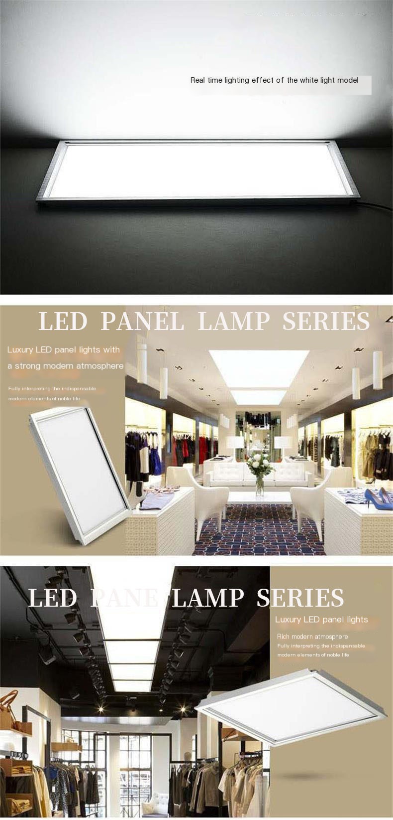 Integrated ceiling light led panel light 600x 600 office mineral wool aluminum gusset gypsum board embedded panel light