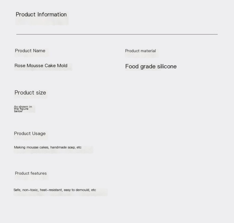 8-Rose Silicone Mousse Mold Image 2