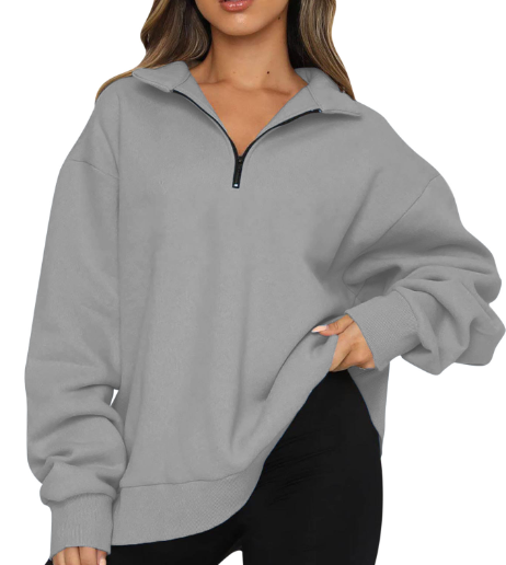 Casual Top Half Zipper Pullover Image 6