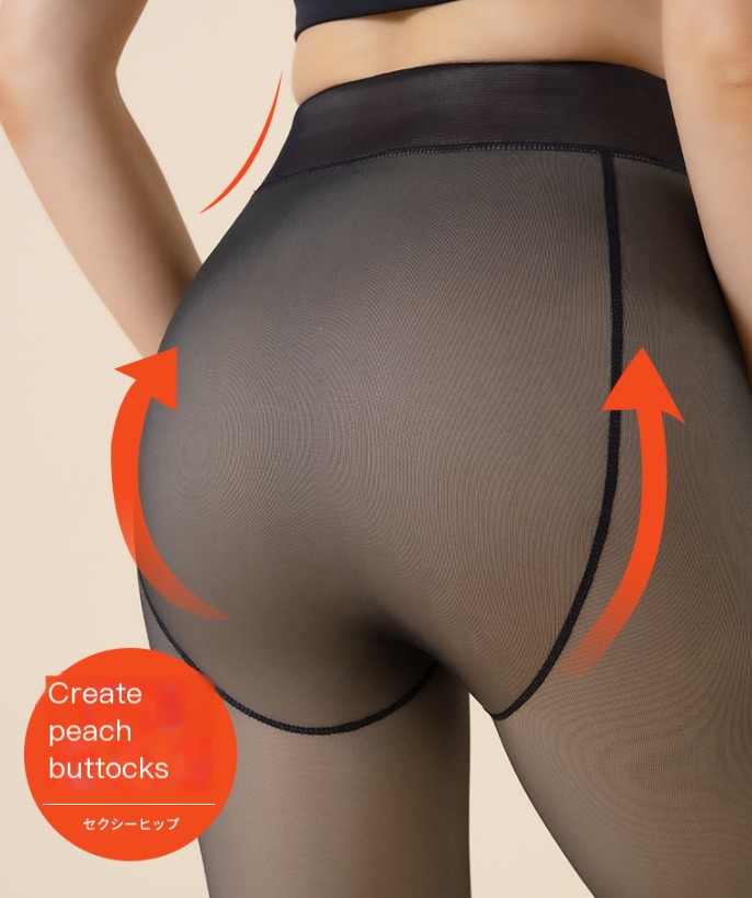 Fake see-through autumn and winter skin-transparent large size leggings