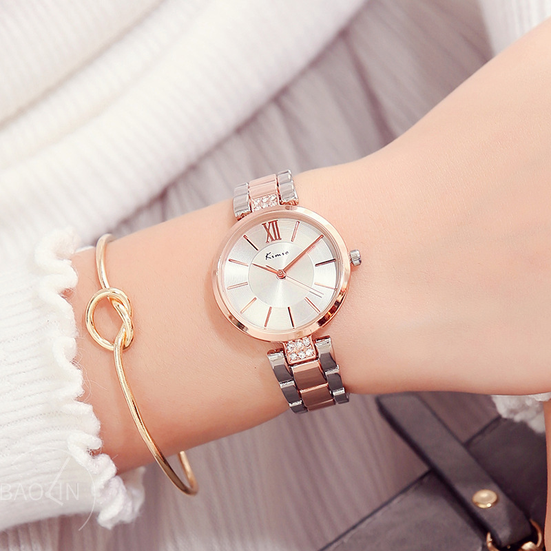 Diamond-Studded Bracelet Watch