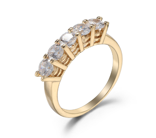 Gold-Plated Zircon Ring