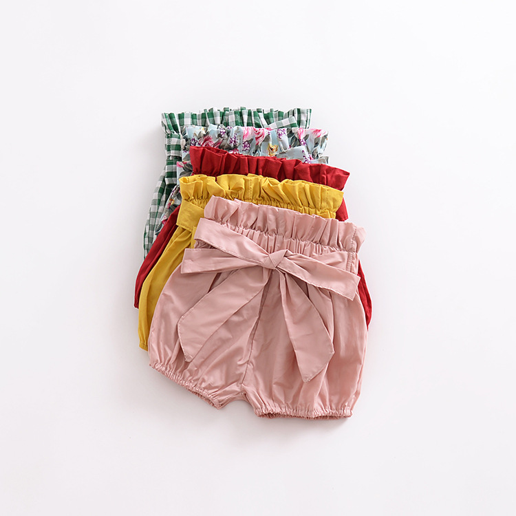 Summer Butterfly Knot Bubble Shorts