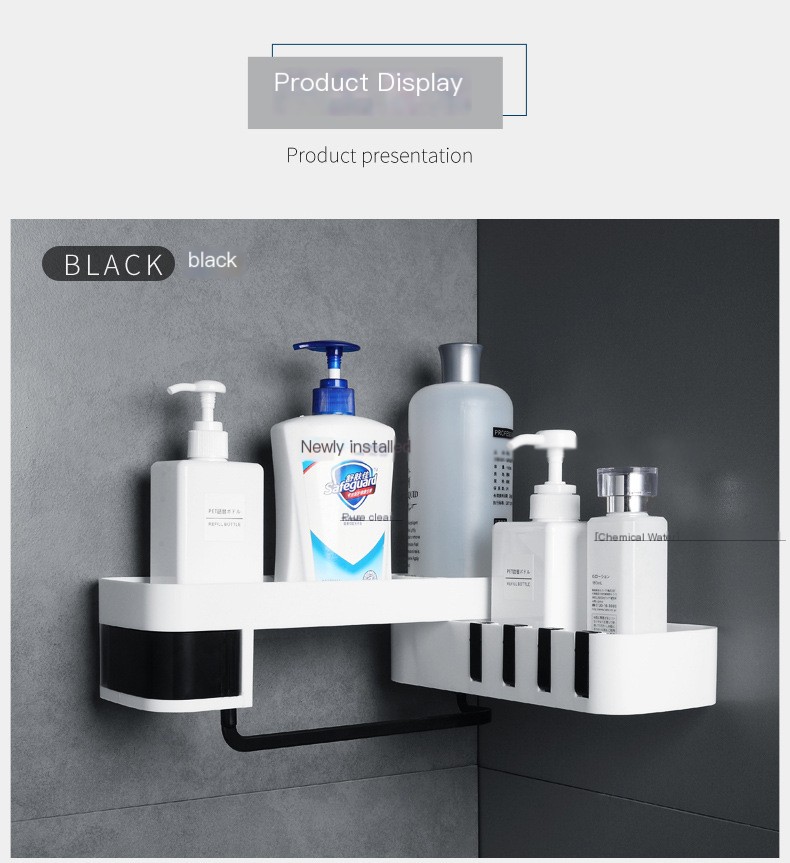 Multi-Functional No-Drill Bathroom Storage Rack Image 3