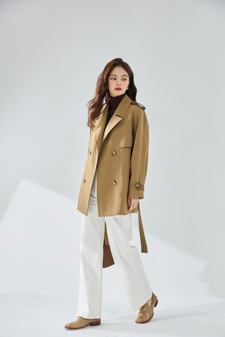 Elegant Short Trench Coat Image 10