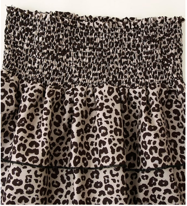 Leopard Print Skirt Back View