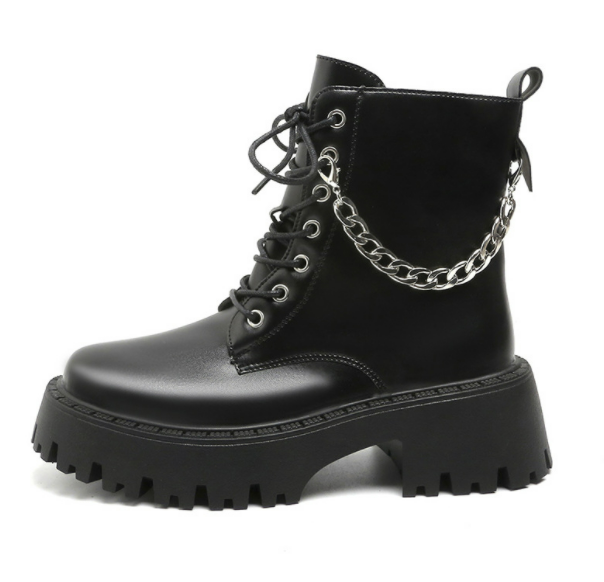 Side view of the boots