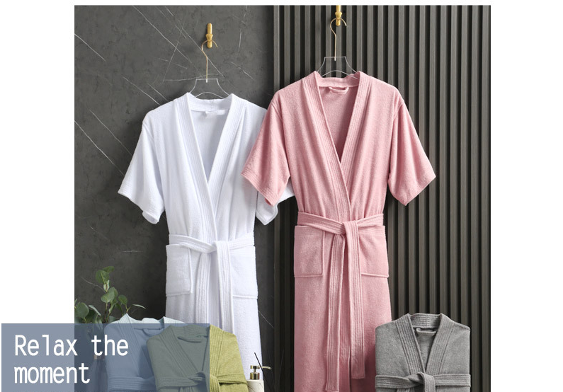Summer Short Sleeve Bathrobe Image 2