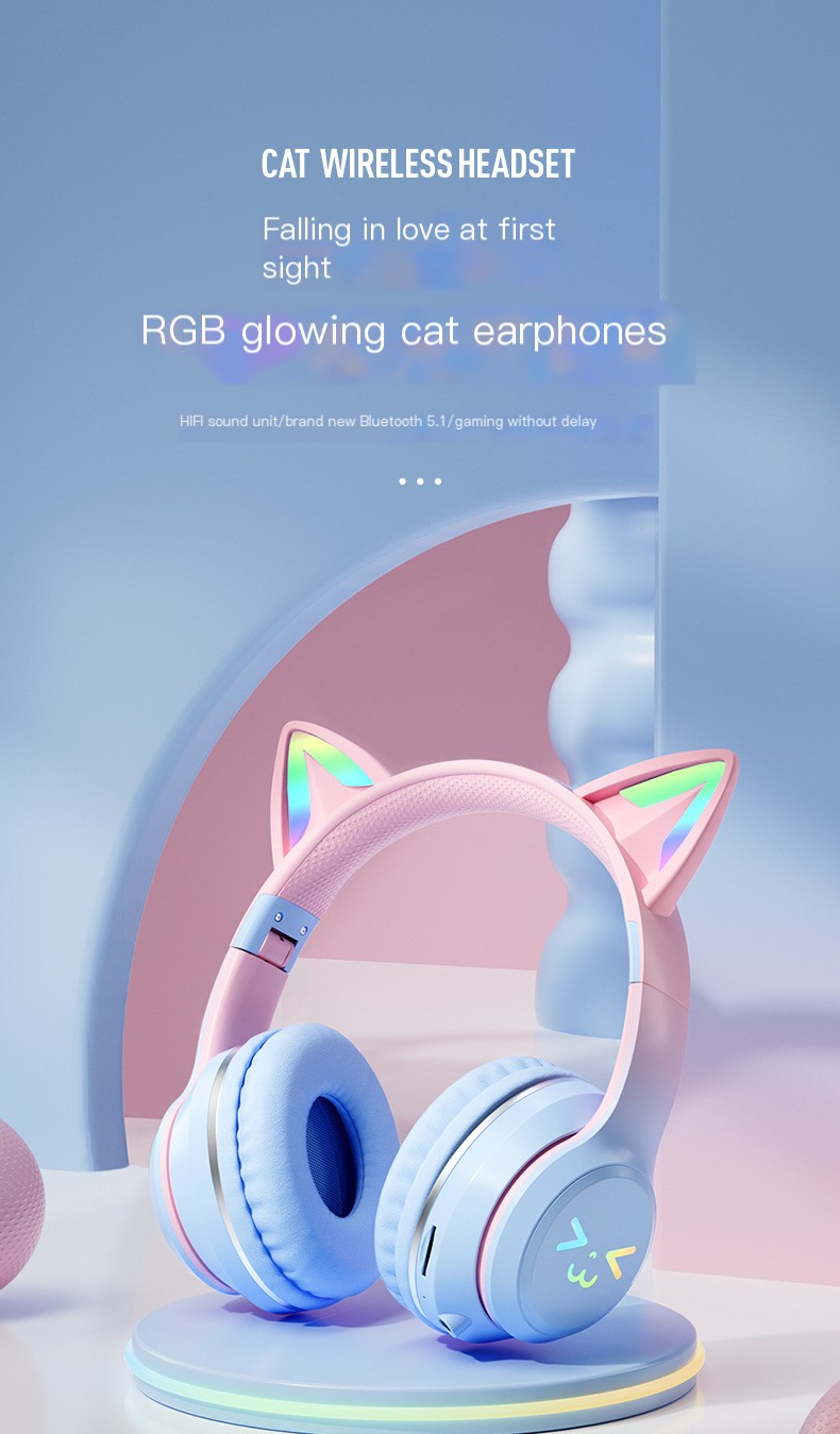 Cat Ear Bluetooth Headphones