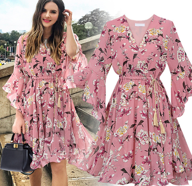 Chiffon Dress - Black