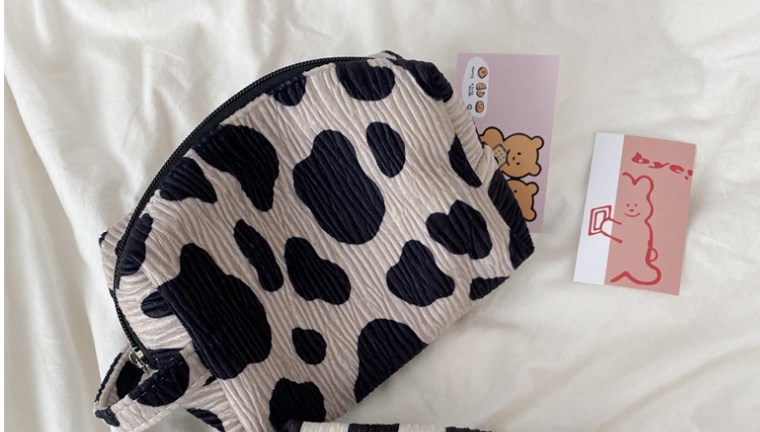 Cow Pattern Makeup Bag