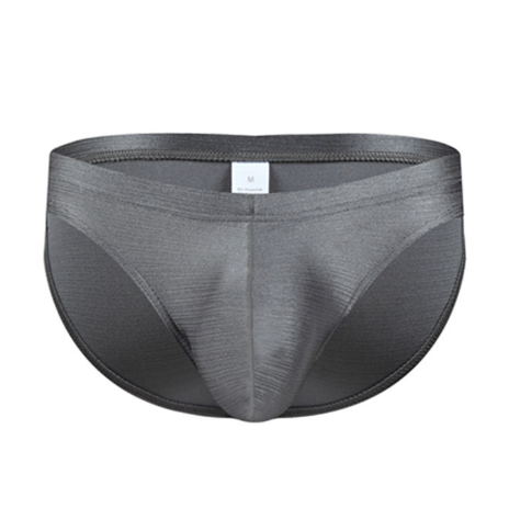 Men's Solid Color Glossy Swim Briefs 4