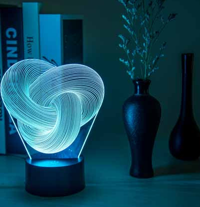 3D Night Light with Gradient Colors