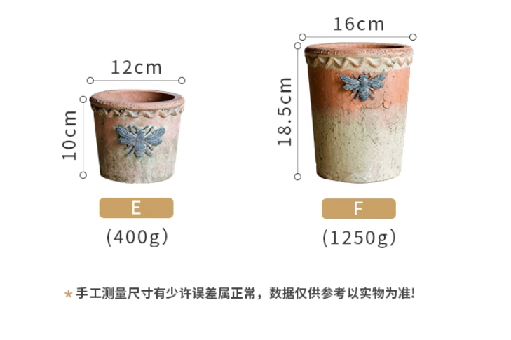 Antique Bee Flower Pot Variation