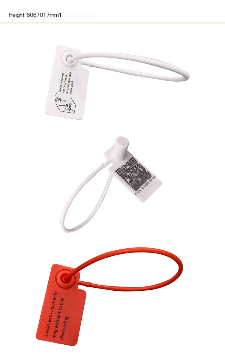 Disposable shoes and clothing anti-theft buckle anti-return tag plastic seal anti-disassembly anti-drop anti-adjustment buckle anti-counterfeiting