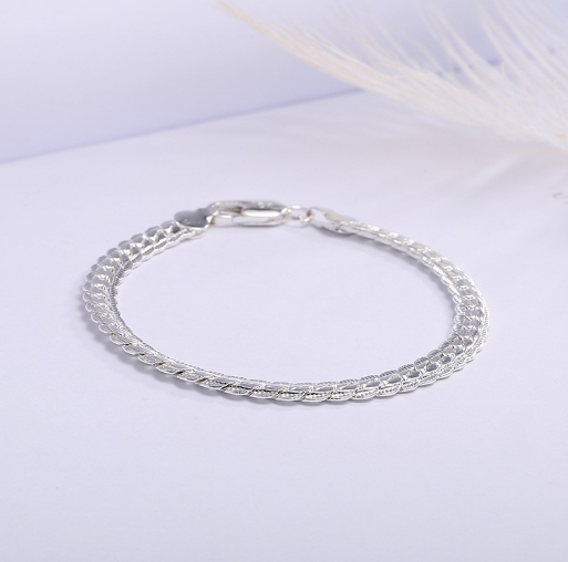 Men's Necklace in White Gold