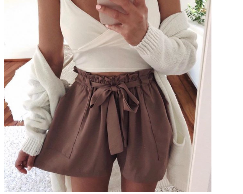 Women’s High-Waisted Wide Leg Shorts Image 9