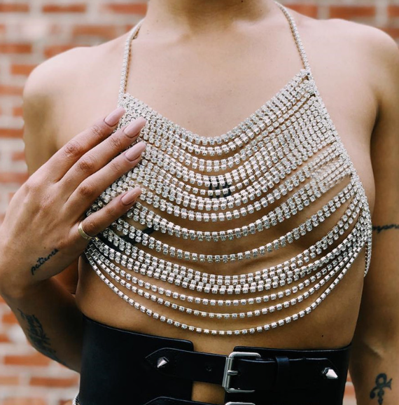 Stylish Body Chain in Different Angles