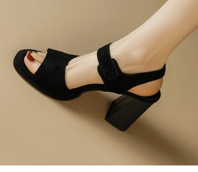 Black Suede Sandals