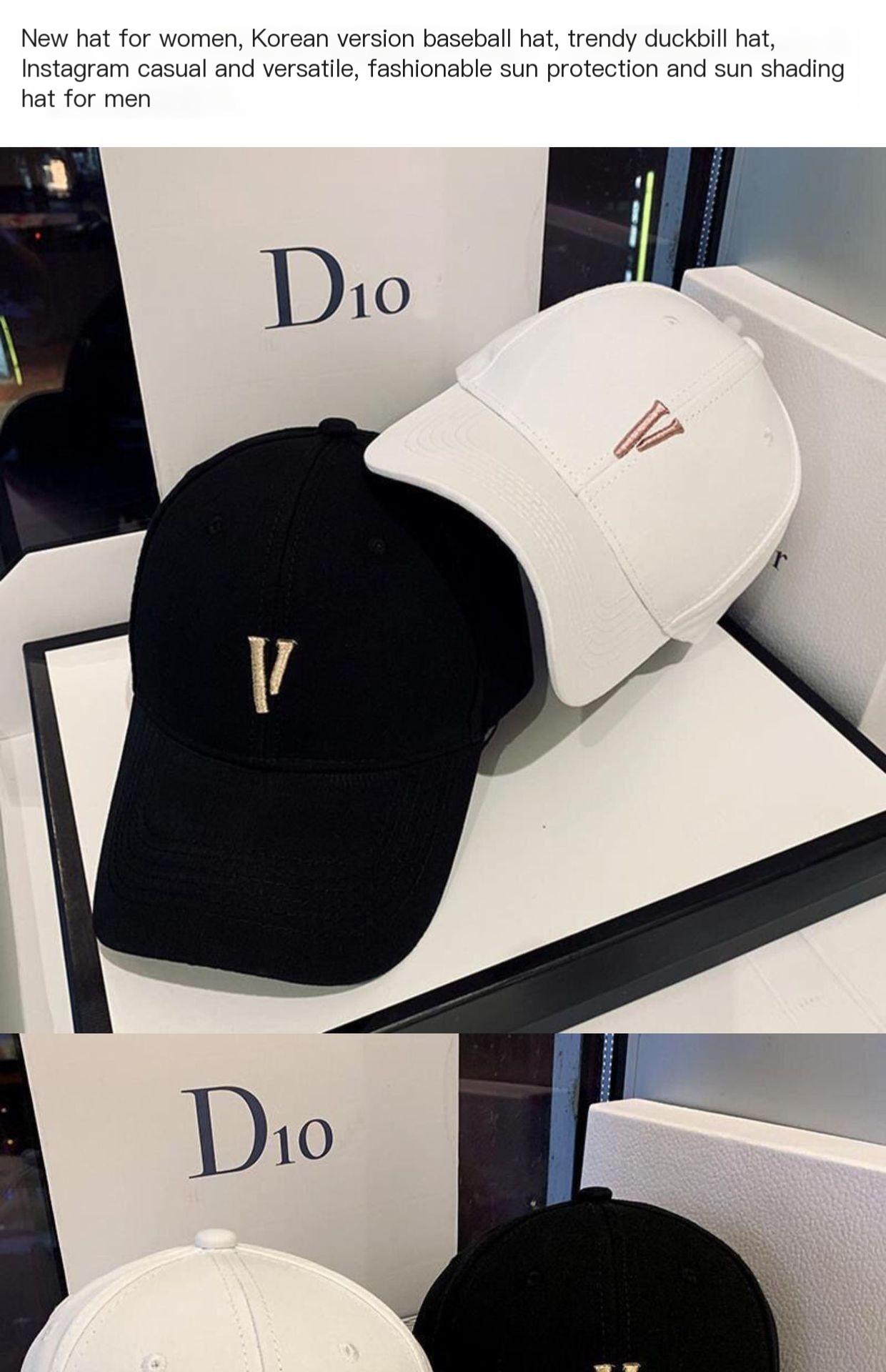 V Letter Baseball Cap