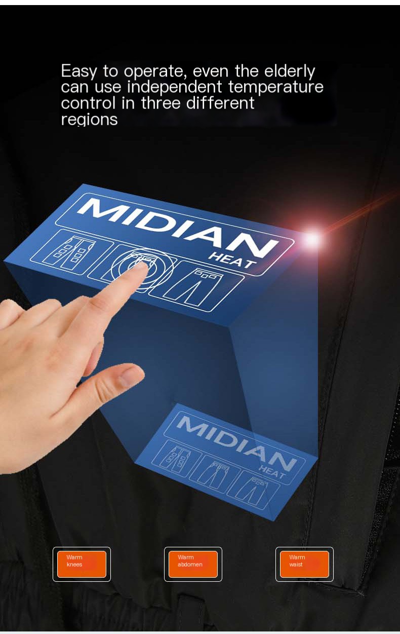 USB smart heating pants 12 zone heating couple straight pants winter electric heating pants thickened down pants wholesale