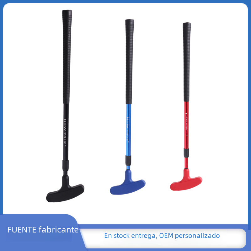 Factory hot sale golf putter two-section telescopic adult children double-sided adjustable club golf practice bar image