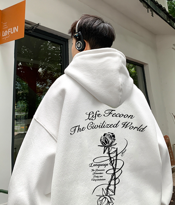 Printed Pullover Hoodie