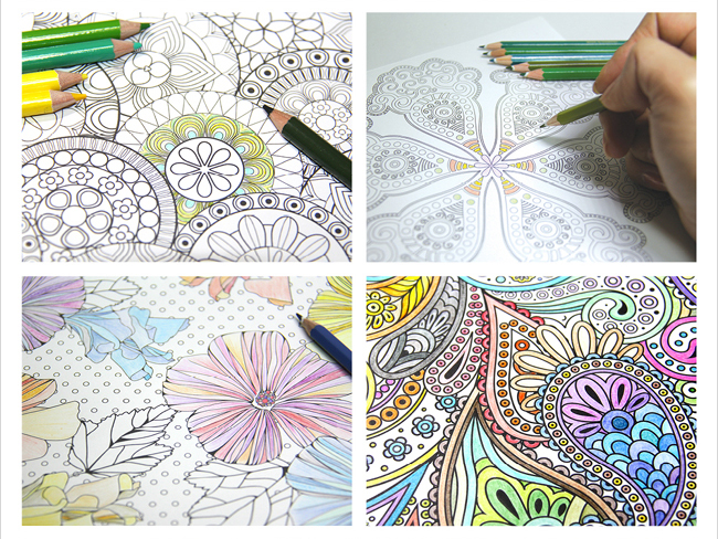 Hand-Drawn Coloring Book Cover