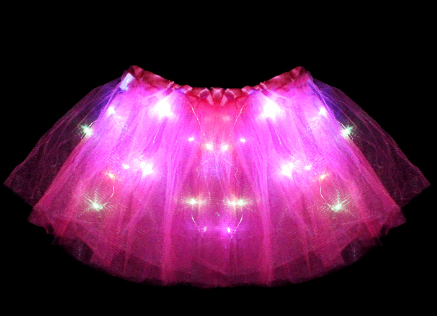 LED Ballet Skirt Rose Red