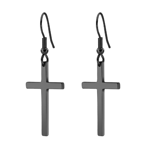 Gold Cross Earrings