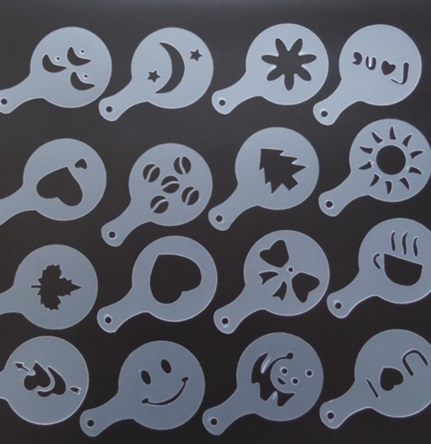 Kaffee-Schablonendesign 3