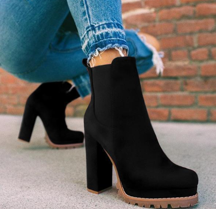 Waterproof Suede Short Boots Image 2