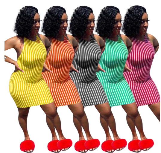 Halter Neck Backless Dress Image 2