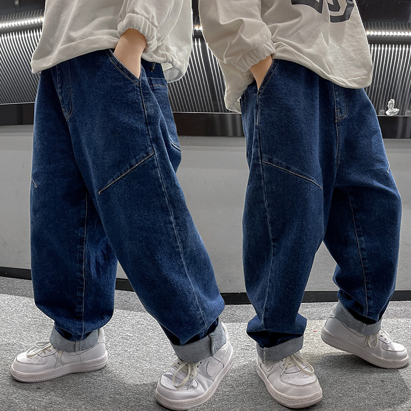 Boys Autumn Jeans Children's Clothing Casual Spring And Autumn Handsome Trousers image