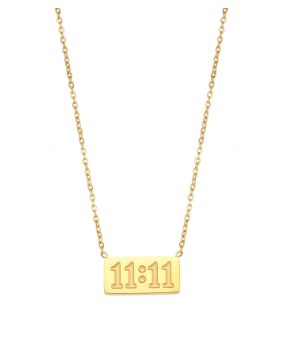 Unisex Stainless Steel Vintage Angel Number Necklace - Image 2