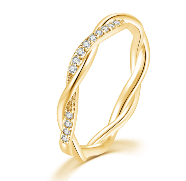 Twisted Rope Ring - Gold