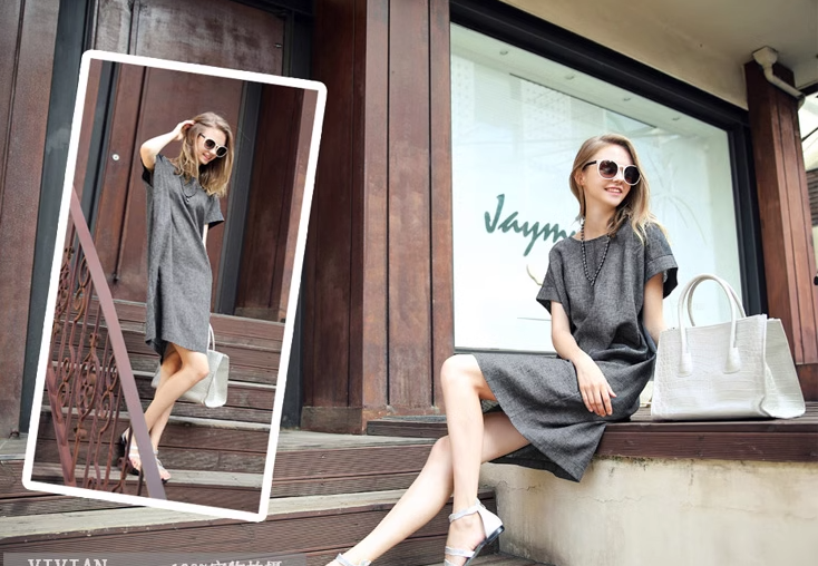 Cotton-Linen Dress Image 3