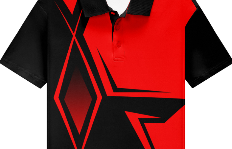 Children's short-sleeved polo shirt summer casual sports geometric pattern printed shirt fashionable lapel comfortable