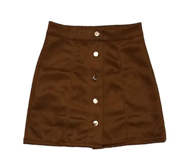 High-end suede skirt