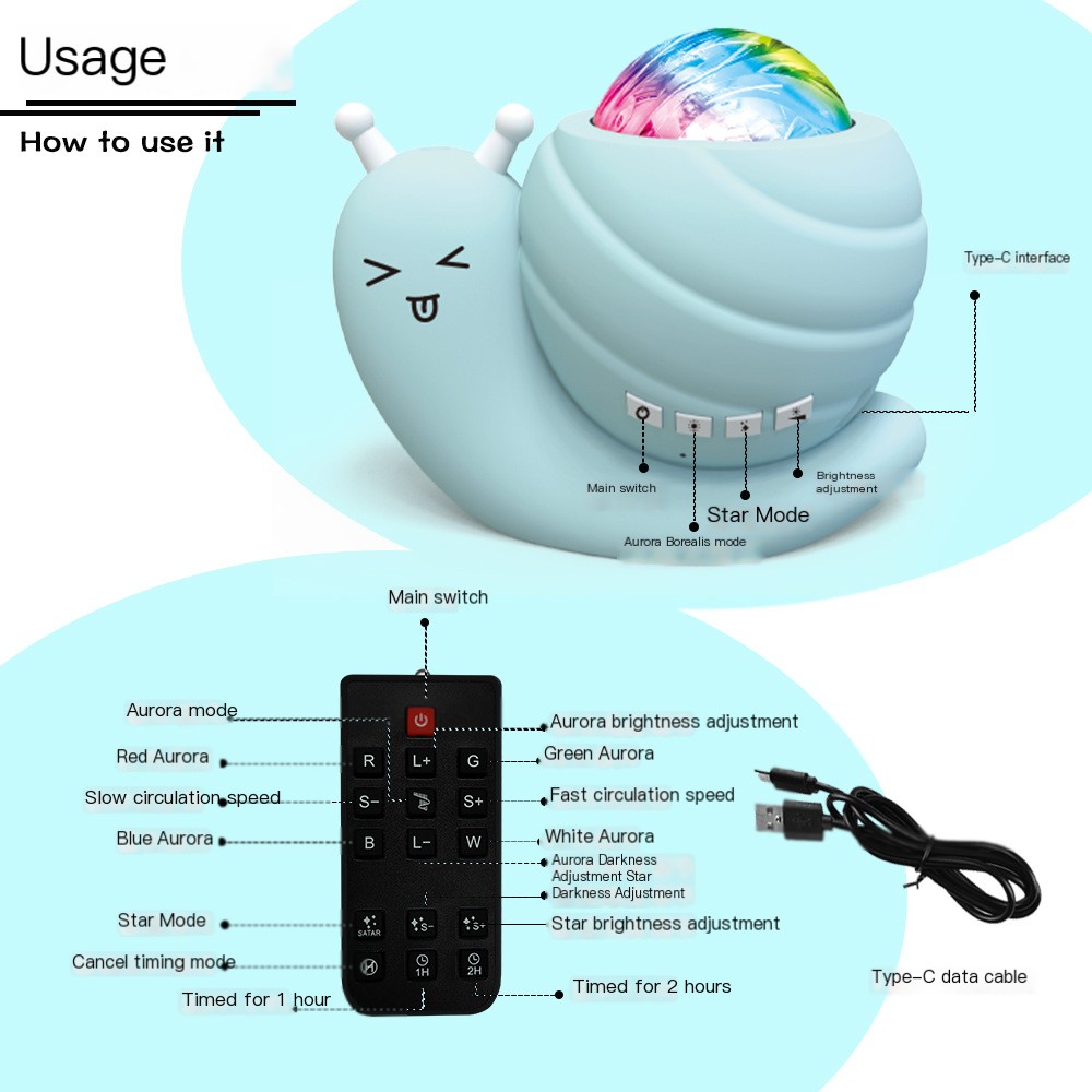 Bluetooth feature of Snail Starry Sky Projector Lamp