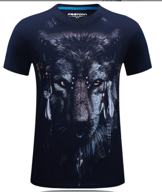 3D Animal Pattern T-Shirt Details
