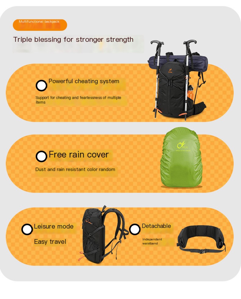 Sapphire Blue Hiking Backpack