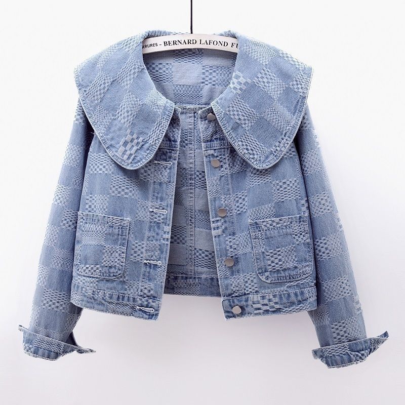 L'Ateribélle Jeansjacke mit großem Kragen