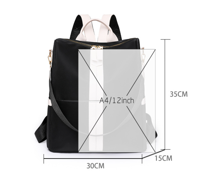 Oxford Cloth Backpack - Black