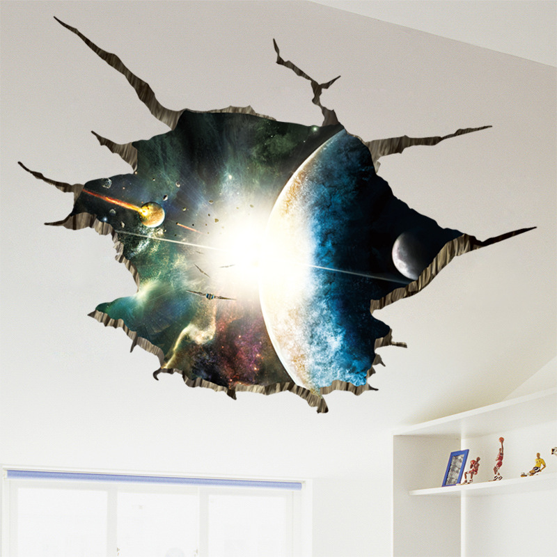 3D Planet Floor Wall Sticker Image 2